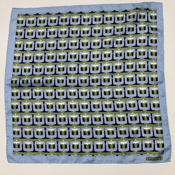 Rare Vintage Gucci Silk Scarf - Exclusive Geometric Design - Made in Italy - Picture 3 of 16